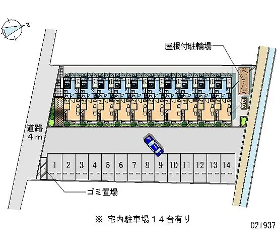 ★手数料０円★大牟田市大黒町４丁目 月極駐車場